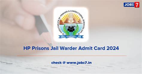 Hp Prisons Jail Warder Admit Card Exam Date Hpprisons Nic In