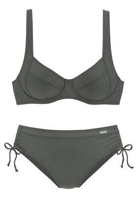 Marken Damen Bügel Bikini Bademode oliv Gr 48 Cup B NEU eBay