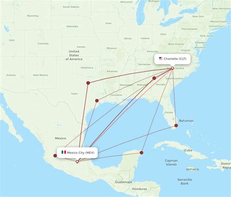 All Flight Routes From Charlotte To Mexico City Clt To Mex Flight Routes