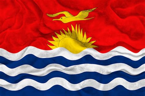 Premium Photo | National flag of kiribati background with flag of kiribati