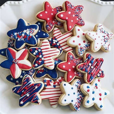 Patriotic Star Sugar Cookie Platter Sugar Cookie Designs Sugar Cookie Cookie Decorating