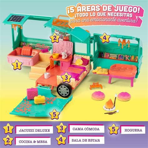 Kookyloos Mias Kooky Caravan Camper Con Accesorios Y Muñeca Y Mascotas Exclusivas Incluye 1