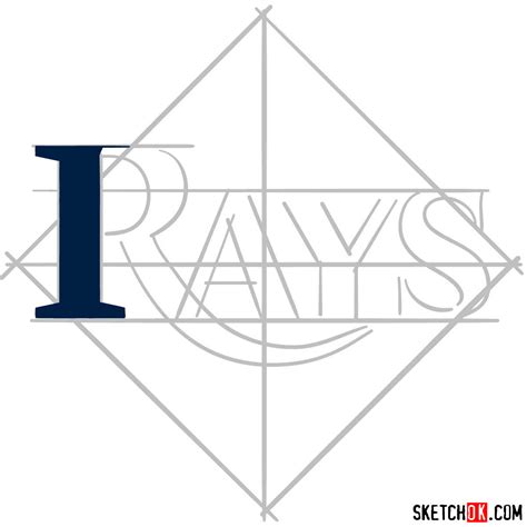 How To Draw Tampa Bay Rays Logo Mlb Logos Sketchok Easy Drawing Guides