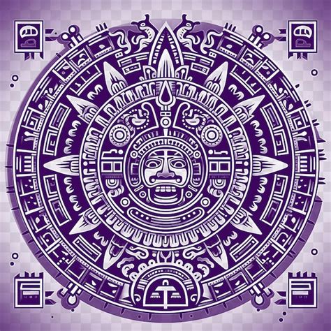 Premium Psd Psd Of Aztec Calendar Frame With Intricate Calendar Wheel