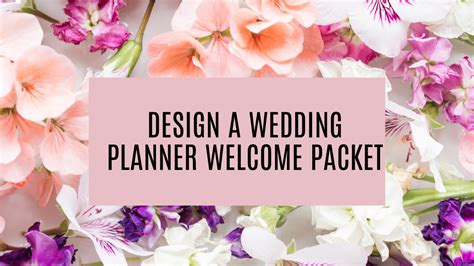 Designing a visually appealing wedding planner welcome packet - Event ...