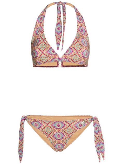 ETRO Printed Lycra Triangle Bikini Set Etro