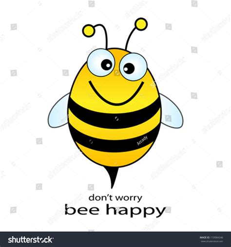 Bee Happy Vector Illustration Stock Vector (Royalty Free) 110984246 ...