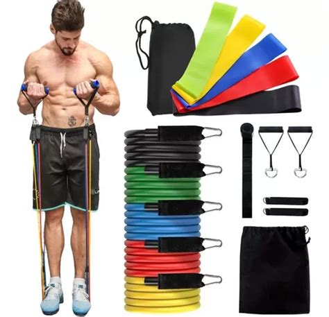 Kit Treino Em Casa Exercícios Elásticos Extensor Miniband