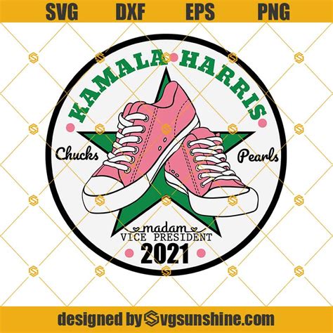 Chucks And Pearls Svg Kamala Harris Svg Madam Vice President Svg