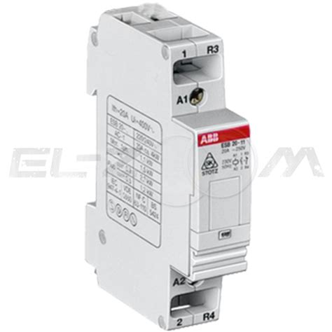 Контактор модульный ABB ESB20-20N-06 20А (2 н.о.) катушка 220В AC ...