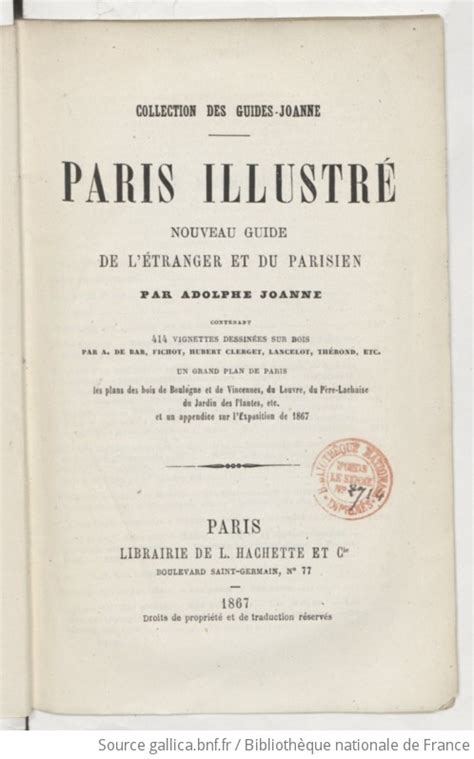 Paris nouveau guide de l étranger et du Parisien illustré par