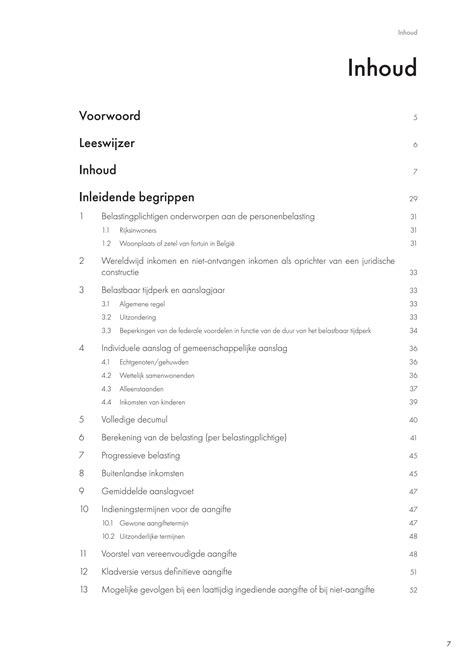 Inhoudsopgave Praktisch Personenbelasting 2023 By VAN IN Issuu