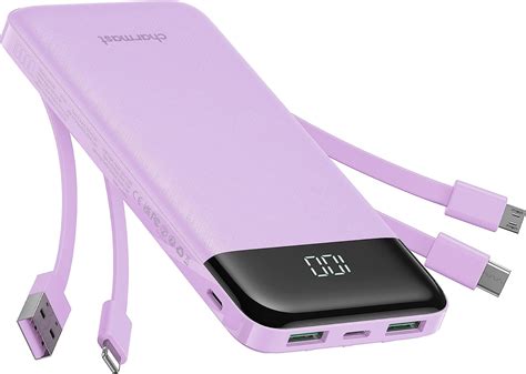 Amazon.com: Portable Charger with Built in Cables, Portable Charger ...