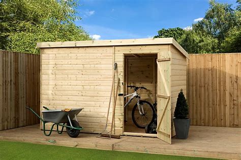 Empire 1000 Pent 10x5 Pressure Treated Tongue And Groove Wooden Garden