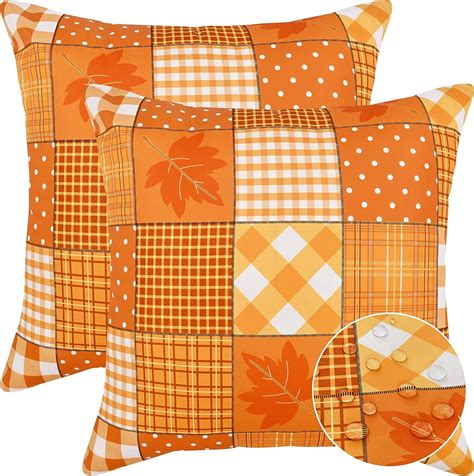 Amazon Fall Autumn Pillow Covers For Thanksgiving 18 X 18 Inch