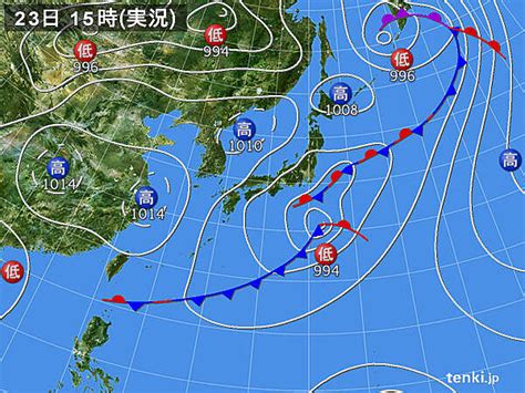 過去の実況天気図2023年05月23日 日本気象協会 Tenkijp