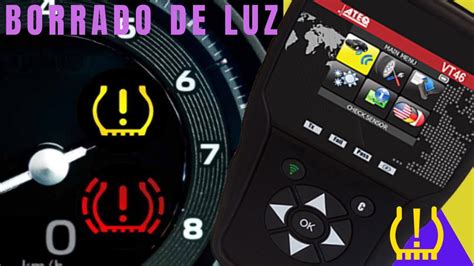 Como borrar la luz del sensor de neumáticos TPMS con equipo Ateq V36