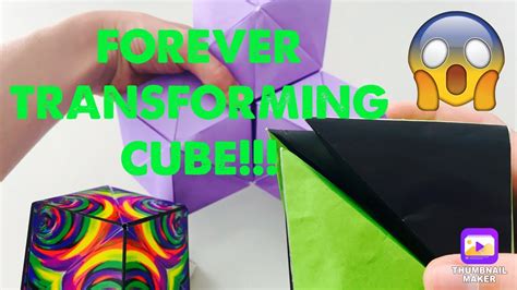 Transforming Origami Cube Moves Forever Youtube