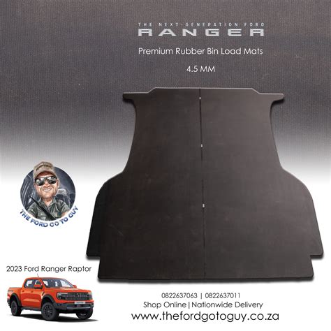 Next Gen Ford Ranger Raptor Premium Rubber Bin Load Mats 4 5 Mm The