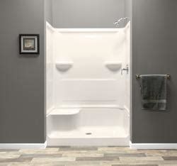 Lyons® Victory™ 54"W x 27"D Almond Single Threshold Seated Shower Base with Center Drain at Menards®