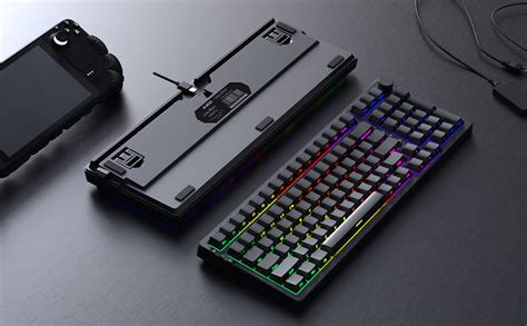 Ajazz Ak Key Hot Swappable Rgb Gasket Mount Keyboard Oem Pbt Side Engraved Keycaps