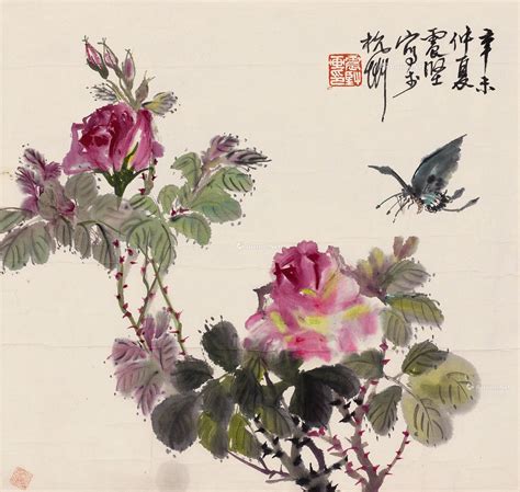 花卉 镜片 纸本2018年秋季艺术品拍卖会浙江世贸拍品价格图片拍卖专场拍卖会预展拍卖会结果卓克拍卖频道