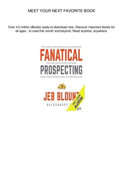 Fanatical Prospecting The Ultimate Guide To Opening Sales