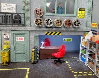 D Printed Garage Hot Wheels Scale Diorama Atelier Yuwa Ciao Jp