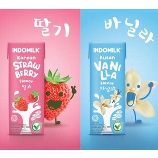 Jual Indomilk Susu Uht Korean Strawberry Flavour Ml Shopee Indonesia