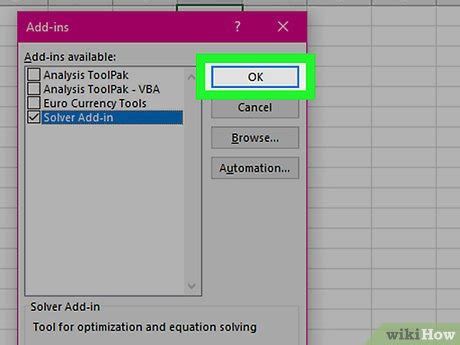 C Mo Usar Solver En Excel Con Im Genes Wikihow