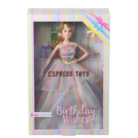 Jual Barbie Signature Birthday Wishes Doll Blonde In Rainbow Dress Shopee Indonesia