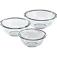 Amazon Pyrex Glass Piece Pc Mixing Bowl Set Home Kitchen