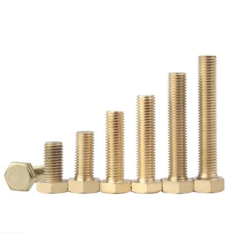 Brass Hexagon Bolt Brass Hex Bolt M M M M M Brass Screw Metric