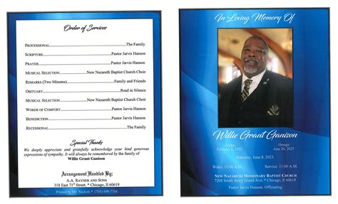 Willie G Ganison Obituary | AA Rayner and Sons Funeral Homes