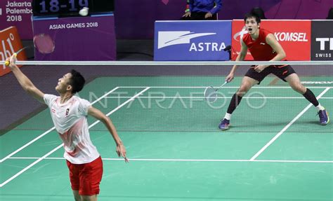 BULU TANGKIS PEREMPAT FINAL TUNGGAL PUTRA ANTARA Foto