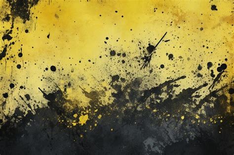 Premium Photo Vector Black And Yellow Abstract Dirty Grunge Background