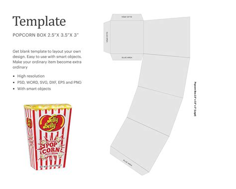 Conciliator Saving equal popcorn box template svg free ignore dash Shrine