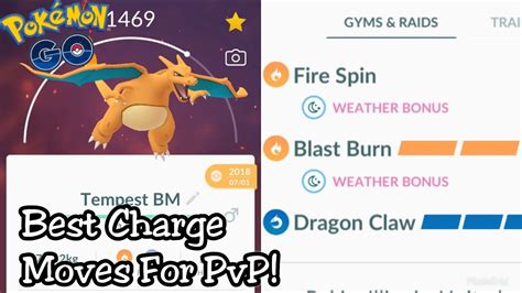 Best Charge Moves For Pvp In Pokemon Go Youtube