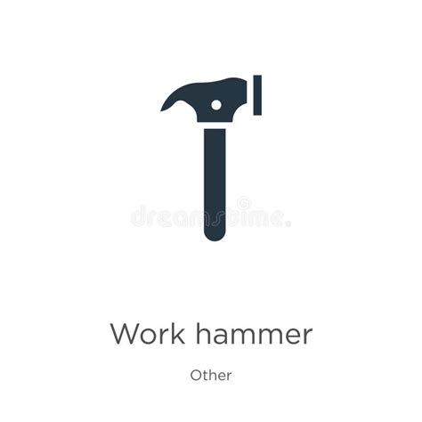 Work Hammer Tool Game Pixel Art Vector Illustration Stock Vector