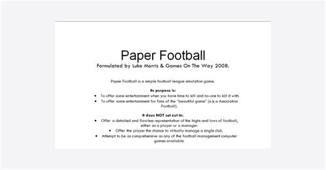 Paper Football | Board Game | BoardGameGeek