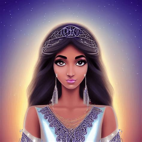 Beautiful Arab Princess Disney Princess Style Digital Art · Creative Fabrica