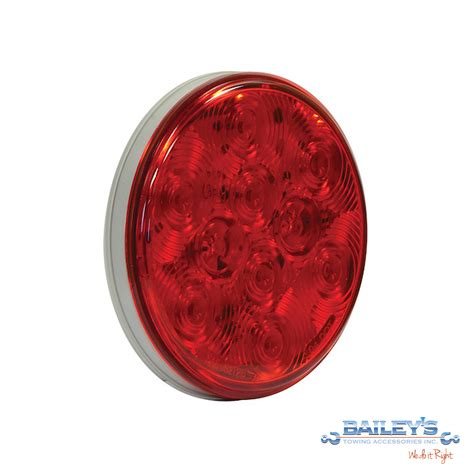 4 Led Red Round Stopturntail Light