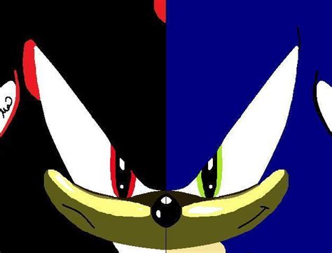 Shadow n' Sonic- Face close up by SlayerFiend23 on DeviantArt