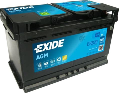 EK800 (115AGM) EXIDE EK820 Batterie 12V 82Ah 800A B13 AGM-Batterie ...