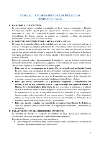 Tema La Suspension De Los Derechos Fundamentales Pdf