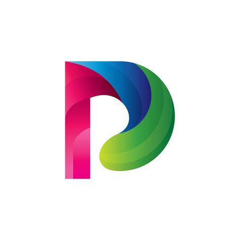 Letter P colorful, vector logo design editable 5114339 Vector Art at ...