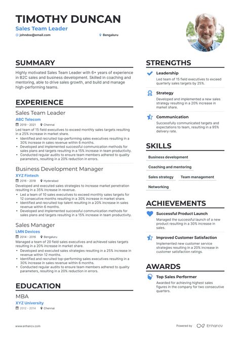 5 Sales Team Leader Resume Examples And Guide For 2024