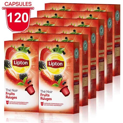 Capsule Nespresso Compatible Lipton Th Noir Fruits Rouges Boites