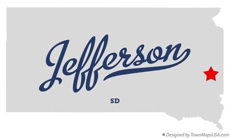 Map of Jefferson, Moody County, SD, South Dakota