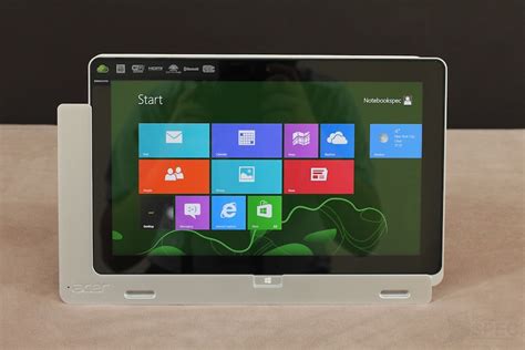 Acer Iconia Tab W Review Tablet Windows Core I Notebookspec